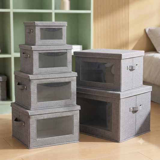 Clear-View Stackable Storage Box with Lid