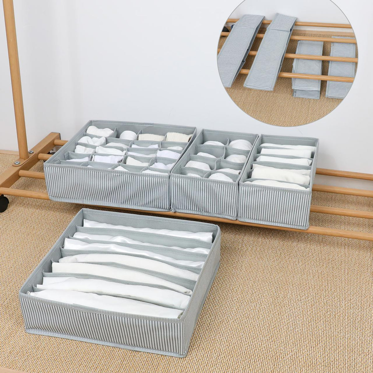 Foldable Customizable Clothing & Drawer Divider Organizer