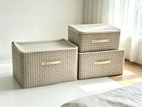 Zippered Stackable Storage Box with Handles
