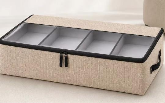 Transparent Compartmentalized Storage Organizer with Zip Cover | 59*29*15H