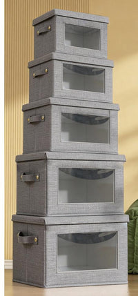Clear-View Stackable Storage Box with Lid