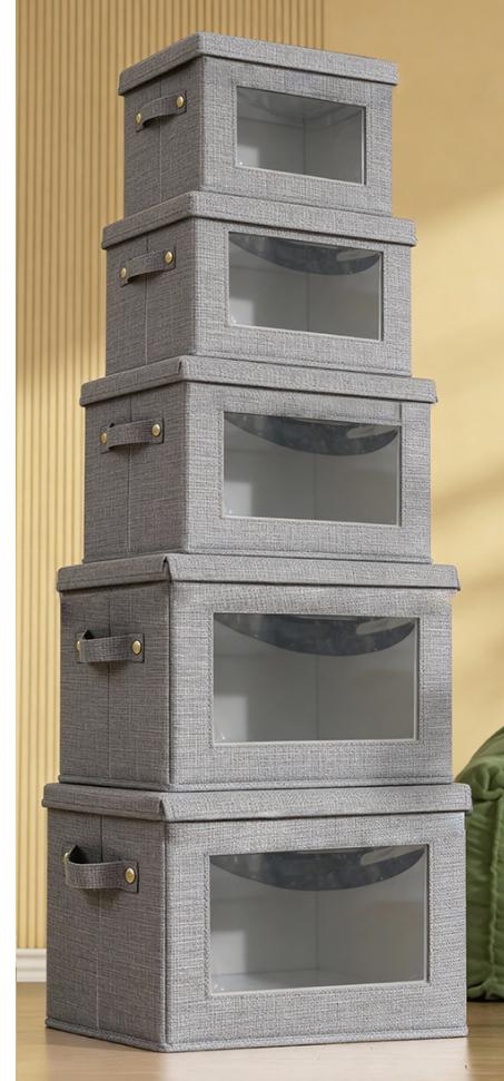 Clear-View Stackable Storage Box with Lid