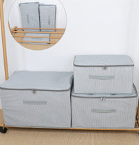 Zippered Stackable Storage Box with Handles