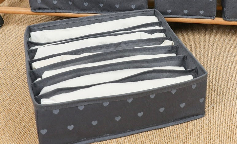 Grey Foldable Customizable Clothing & Drawer Divider Organizer