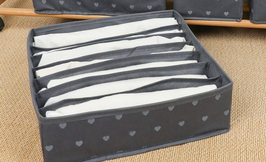 Grey Foldable Customizable Clothing & Drawer Divider Organizer