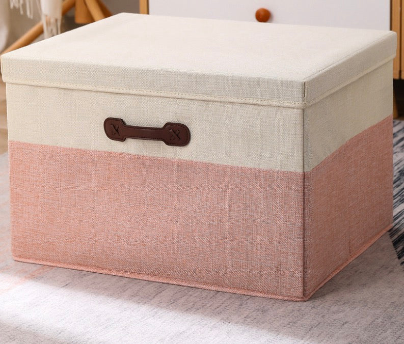 Spacious Foldable Storage Box with Lid & Sturdy Handles