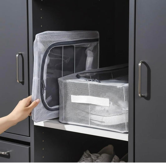 Collapsible Dustproof Shoe Organizer – Clear Stackable Storage Box