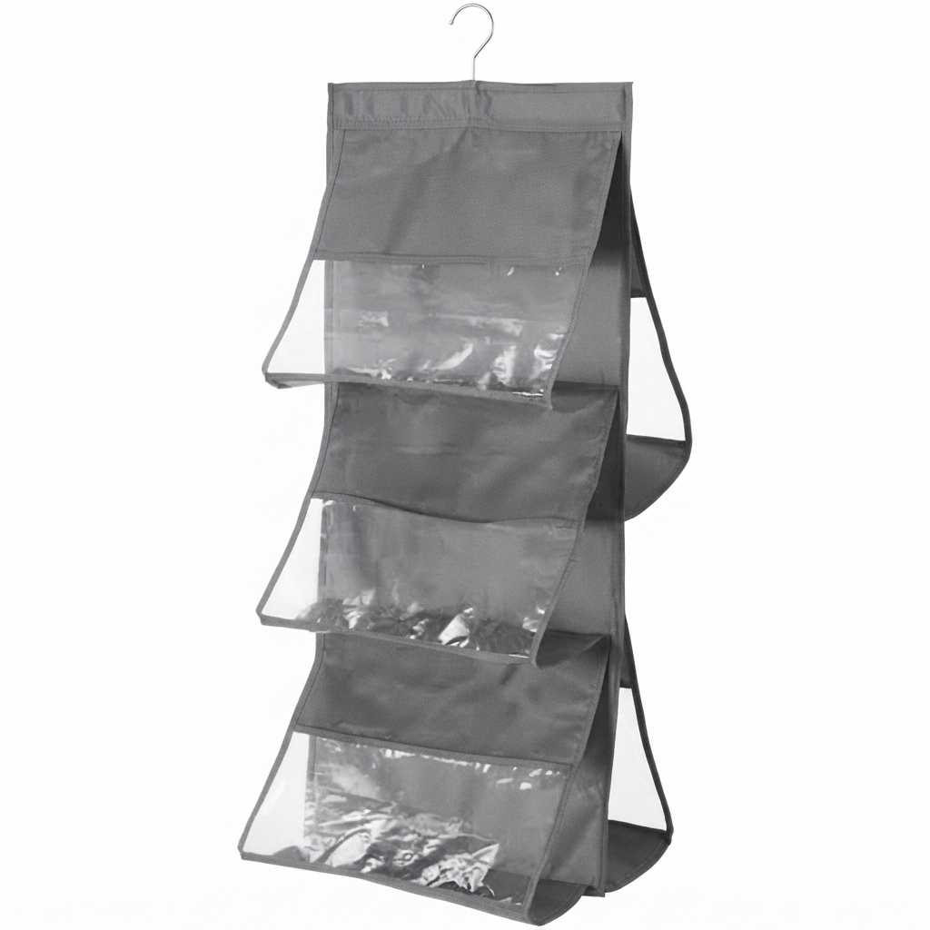 Transparent Hanging Pockets – Dustproof Wardrobe Organizer
