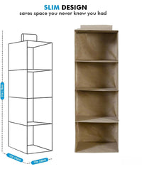 Slim Hanging Organiser – 5-Tier Space-Saving Storage Shelf