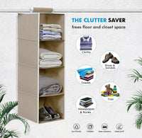 Slim Hanging Organiser – 5-Tier Space-Saving Storage Shelf