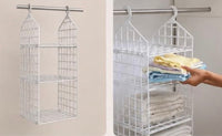 Multi-Layer Hanging Rack – Space-Saving Wardrobe Organizer