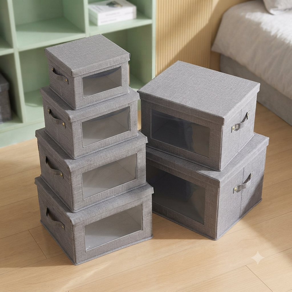 Clear-View Stackable Storage Box with Lid