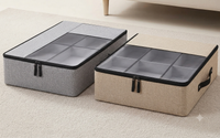 Transparent Compartmentalized Storage Organizer with Zip Cover | 59*29*15H
