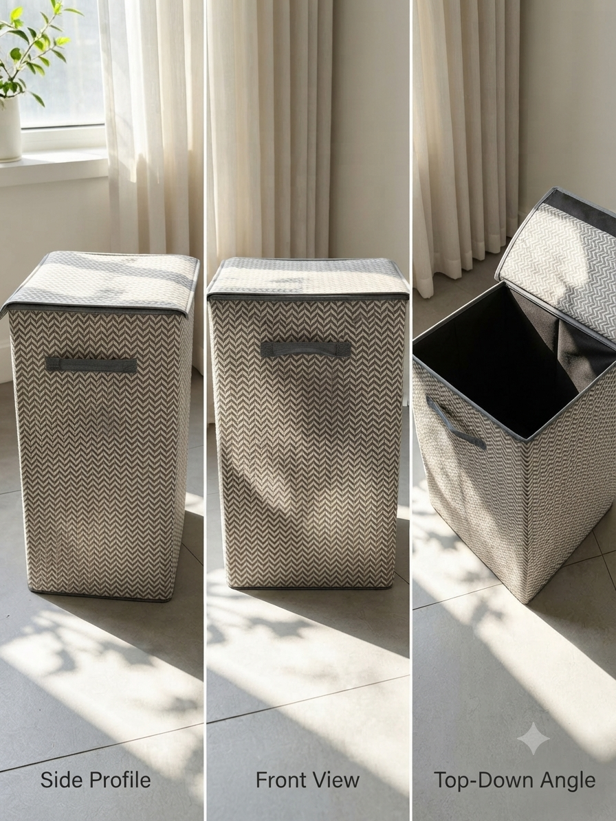 Extra-Large Fabric Storage Box with Lid & Handles | 33*33*53H