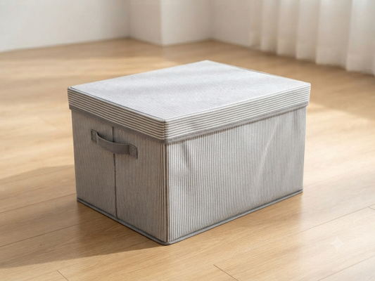 Stackable Lidded Storage Box with Handles