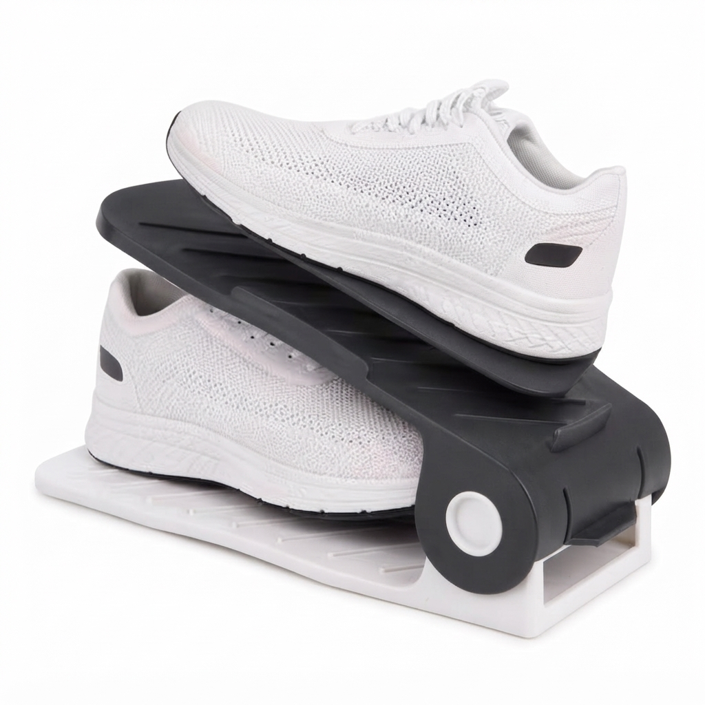 Adjustable Shoe Rack | Space-Saving 2-Tier Shoe Organizer