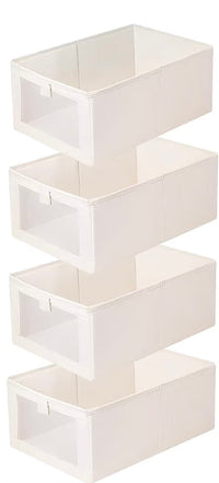 See-Through Linen Storage Box for Wardrobe & Clothes