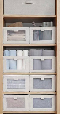 See-Through Linen Storage Box for Wardrobe & Clothes