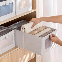 See-Through Linen Storage Box for Wardrobe & Clothes