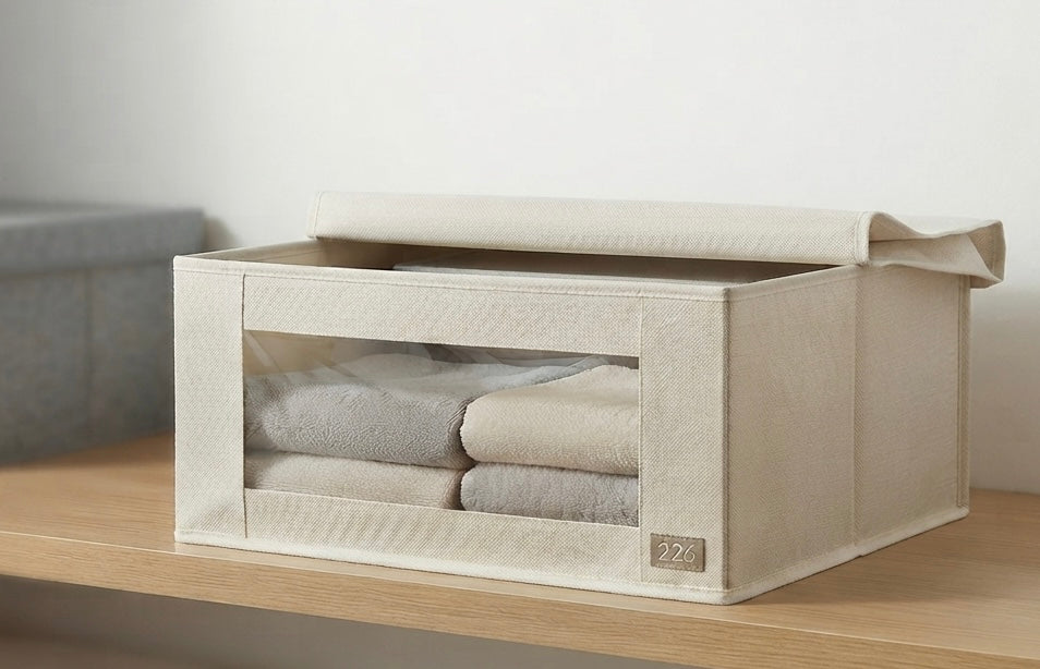 Breathable Mesh Storage Box with Viewing Window
