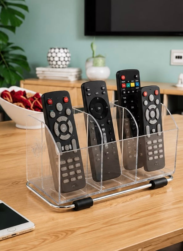 Multi-Slot Remote Holder | Acrylic Remote Organizer