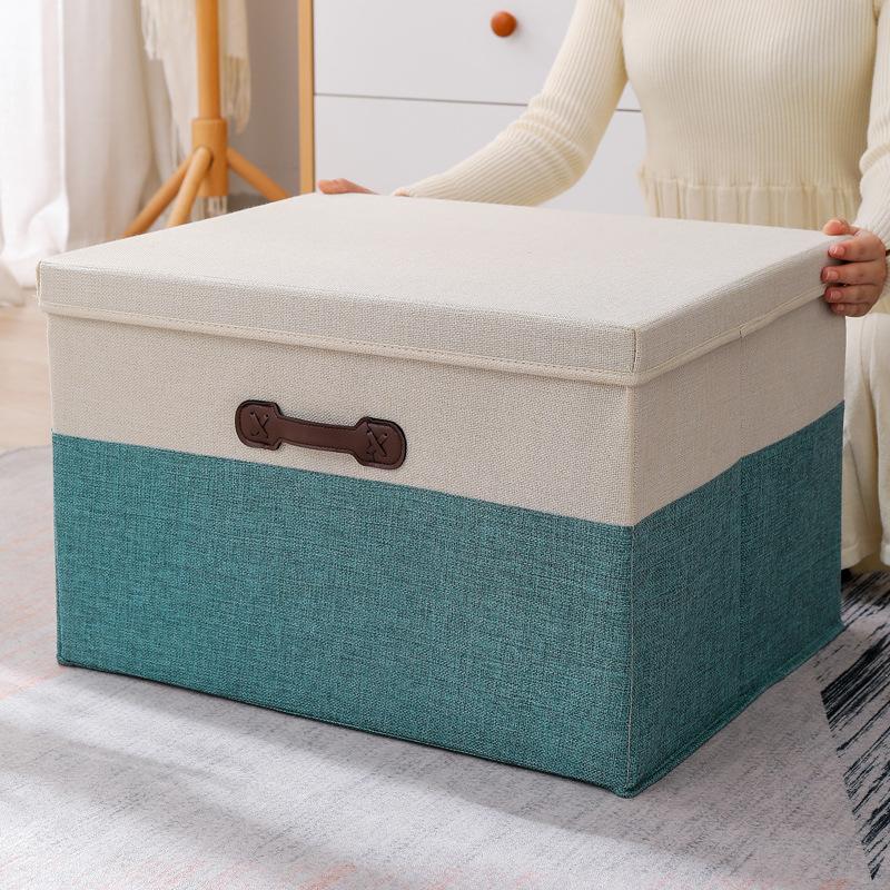 Spacious Foldable Storage Box with Lid & Sturdy Handles